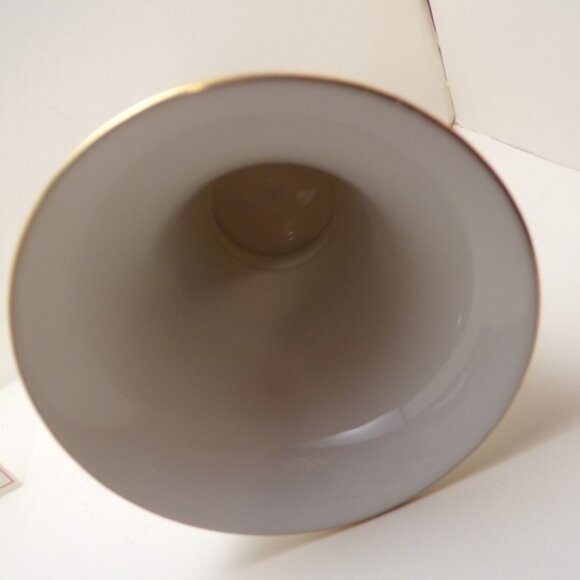 Hochst German vase white with gold trim 5 inches tall.  Numbered on bottom. - Picture 3 of 9